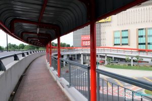 Paradigm Mall: Overhead bridge across Jalan Skudai