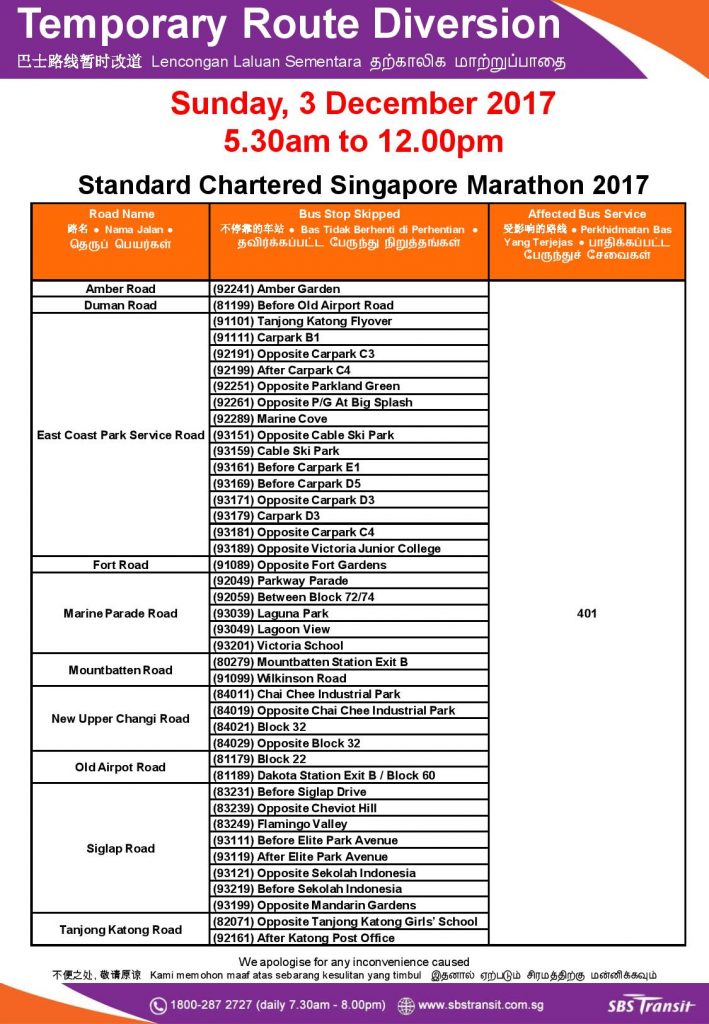 SBS Transit Standard Chartered Singapore Marathon Diversion Poster (4)