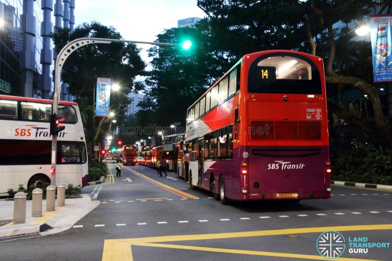 SCSM 2017 Buses stuck along Bras Basah Road (near Bencoolen Street