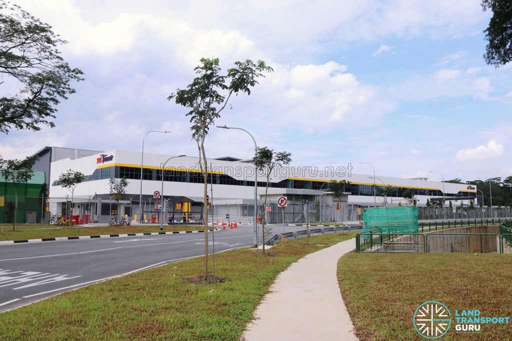 Seletar Bus Depot: View from Lentor Avenue