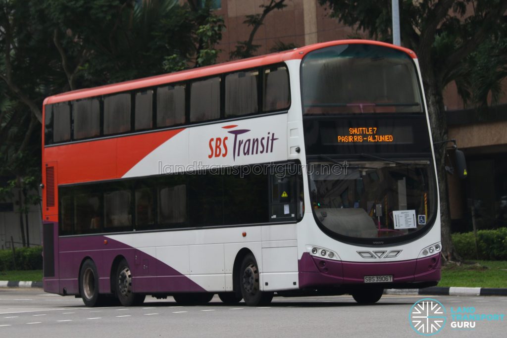 SBS Transit Volvo B9TL Wright (SBS3906T) - Shuttle 7