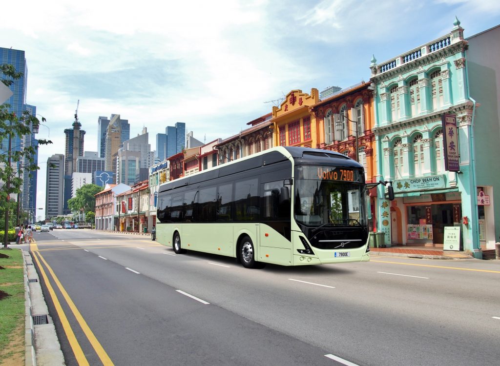 Volvo 7900 Electric in Singapore: Artists Impression