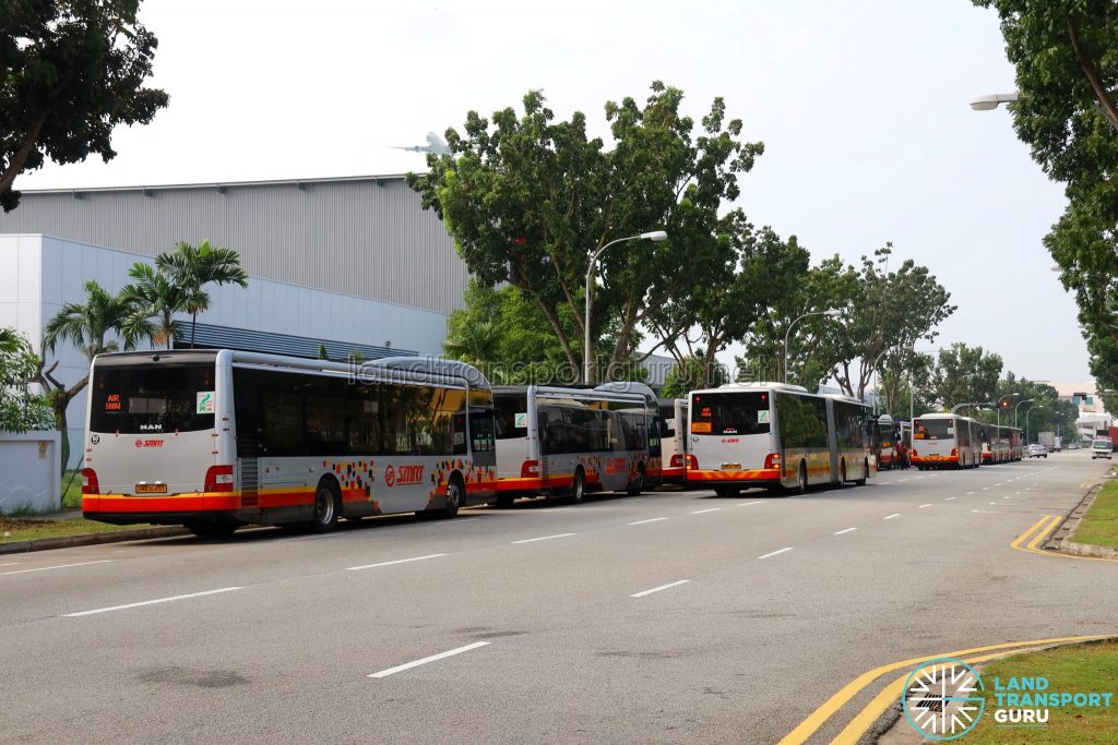 Airshow Shuttle 2018 - SMRT Buses layover at Changi Business Park