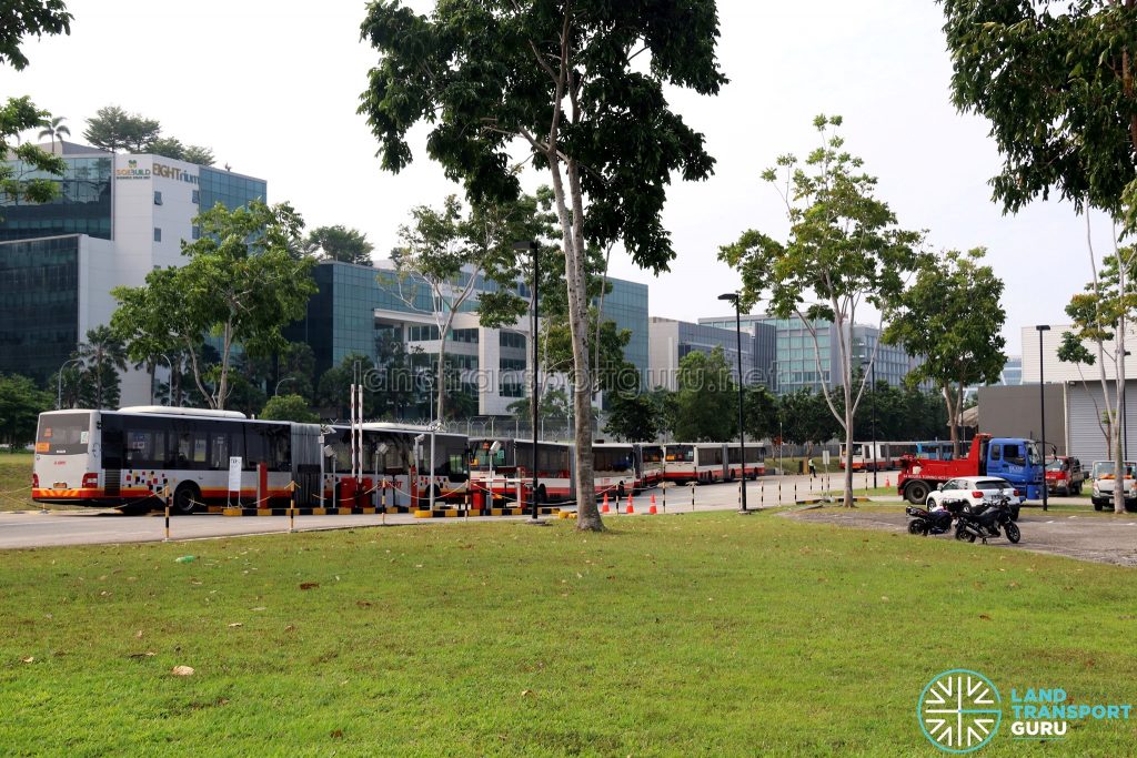 Airshow Shuttle 2018 - Buses entering Singapore Expo Carpark