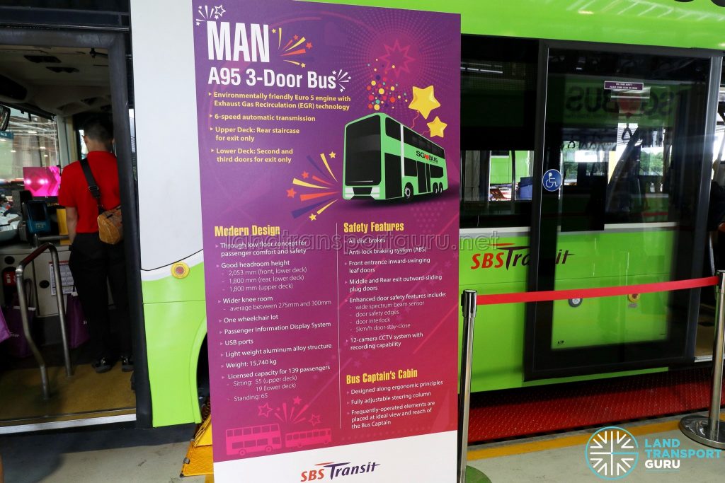 MAN A95 3 Door Bus Display Stand at the Seletar Bus Depot Carnival