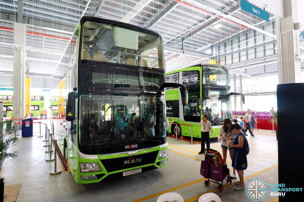 SBS Transit MAN A95 Lion's City DD L on display at the Seletar Bus Depot Carnival