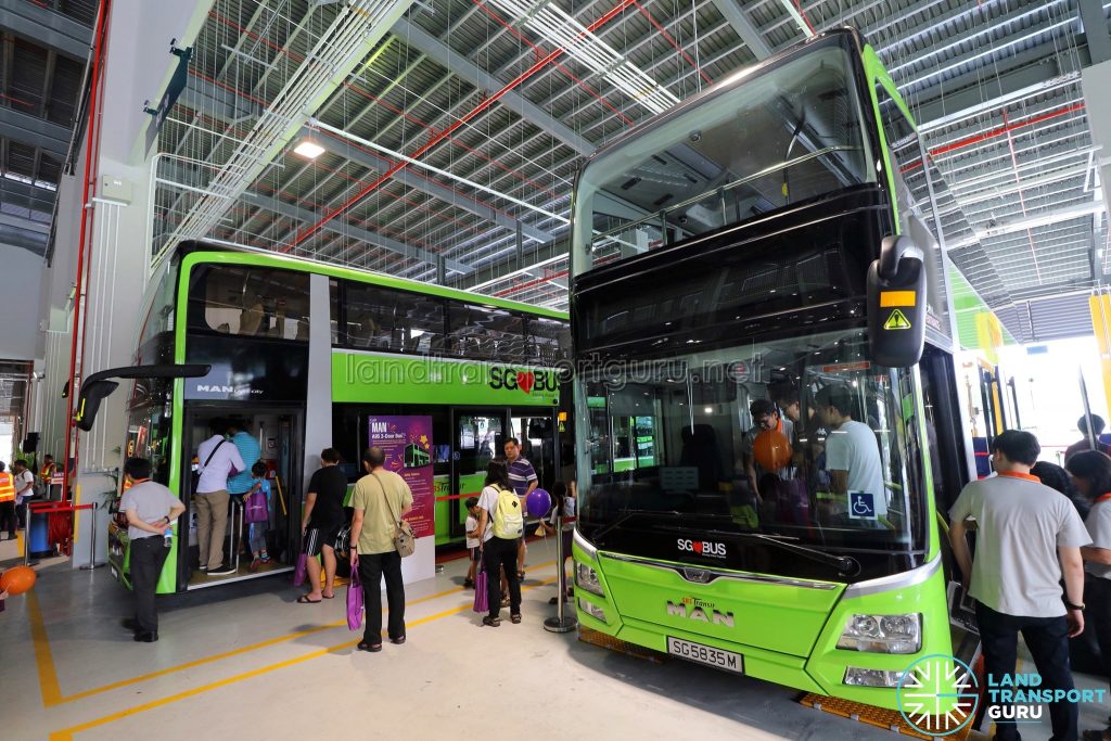 SBS Transit MAN A95 on display during the Seletar Bus Depot Carnival