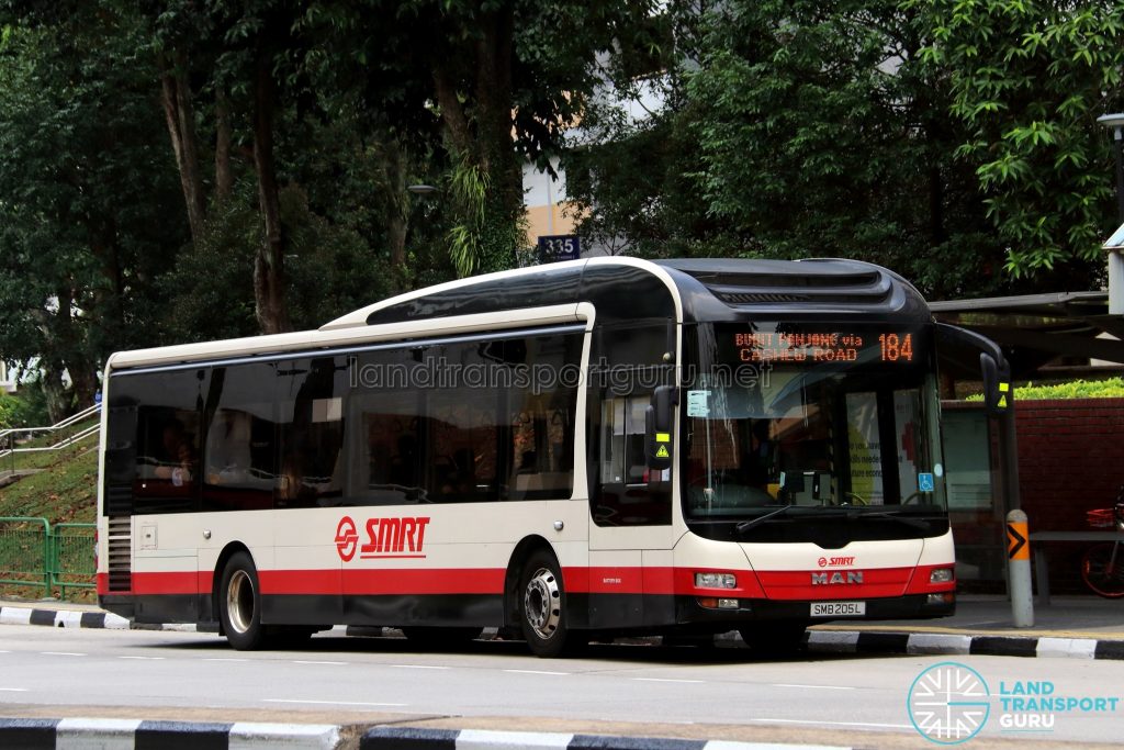Bus 184 - SMRT Buses MAN A22 (SMB205L)
