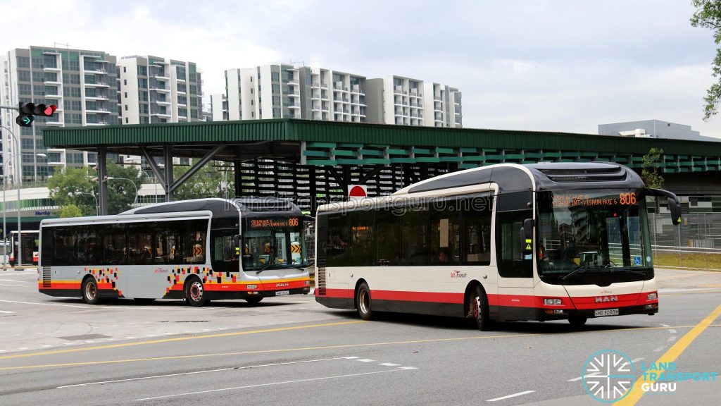 Service 806: MAN NL323F buses (SMB3088M & SMB3103C)