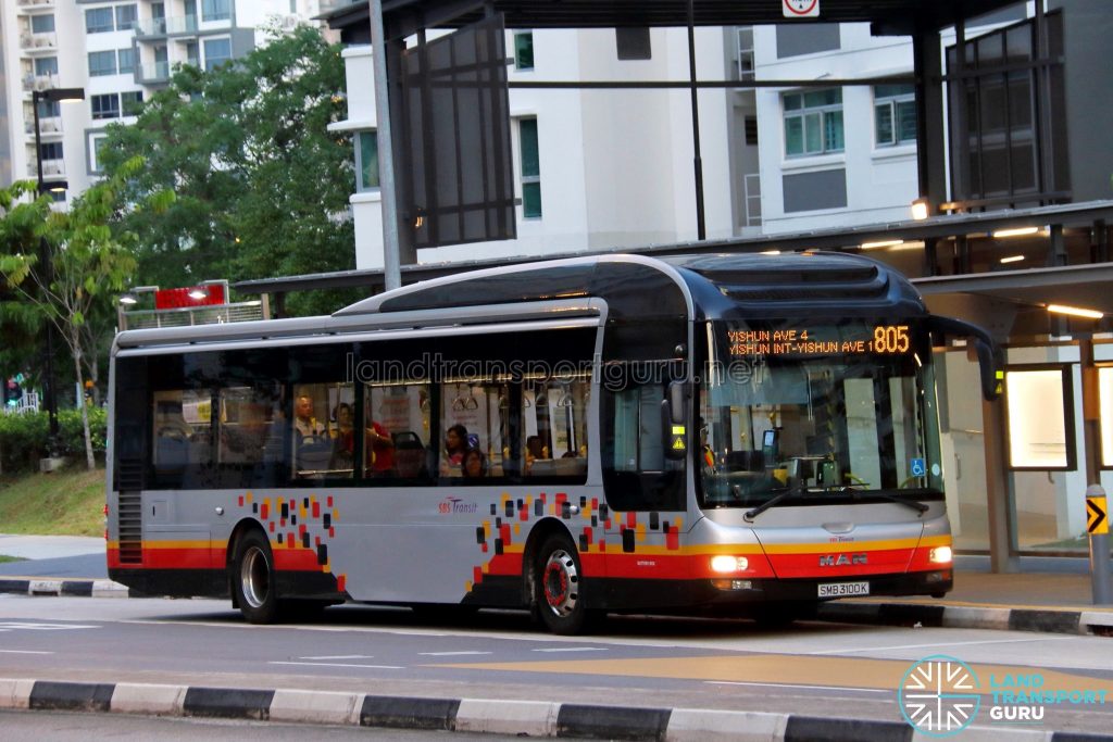 Service 805 - SBS Transit MAN A22 (SMB3100K)