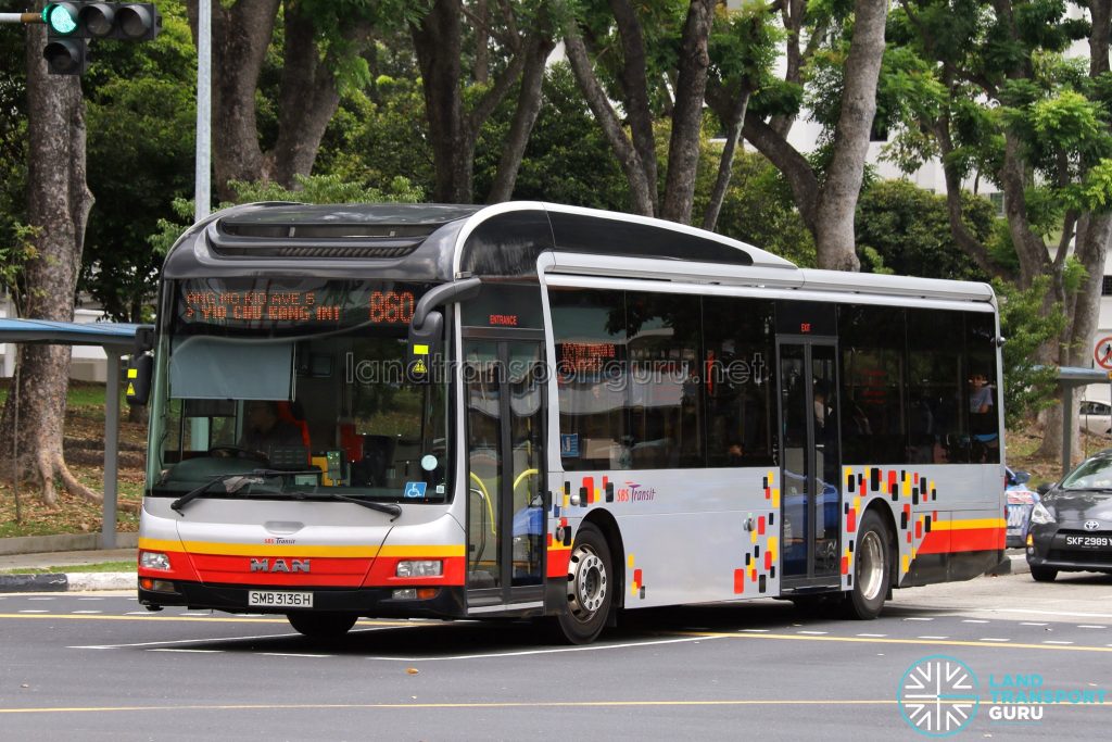 SBS Transit MAN NL323F (SMB3136H) - Service 860