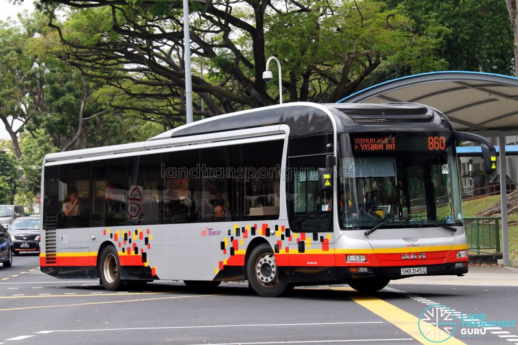 Service 860 - SBS Transit MAN NL323F (SMB3145G)