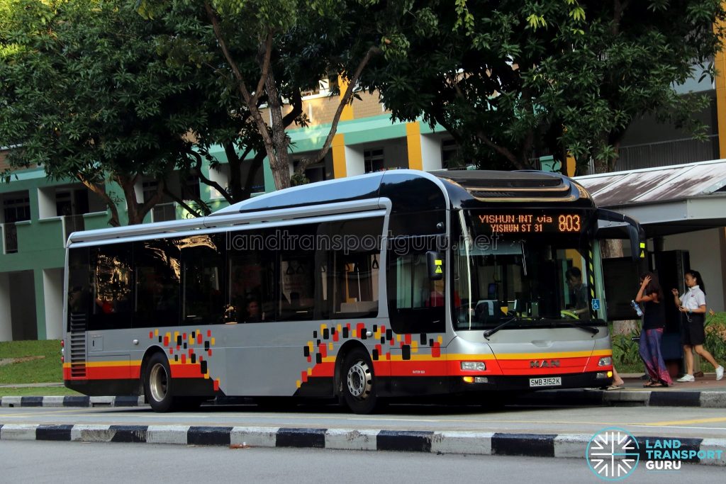 Service 803 - SMRT Buses MAN A22 (SMB3152K)