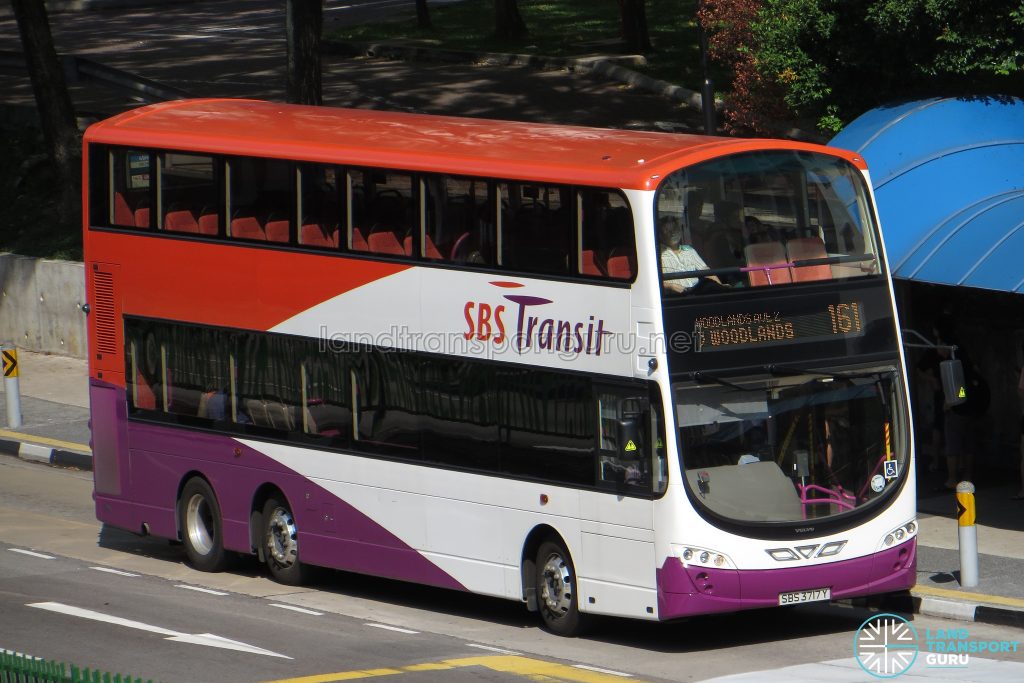 Service 161 - SBS Transit Volvo B9TL Wright (SBS3717Y)