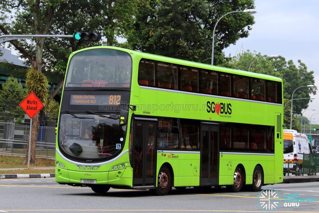 Service 812 - SBS Transit Volvo B9TL Wright (SG5131K)