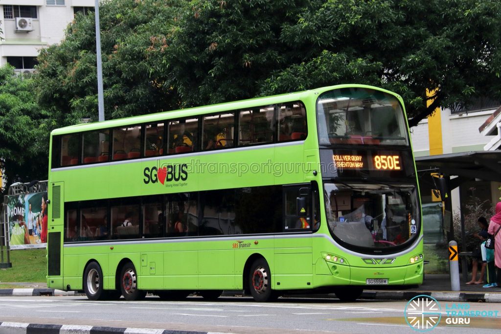 Service 850E - SBS Transit Volvo B9TL Wright (SG5558M)