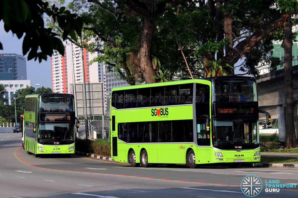 SBS Transit MAN A95 (SG5839C Service 7) & Go-Ahead MAN A95 (SG5906S Service 12)