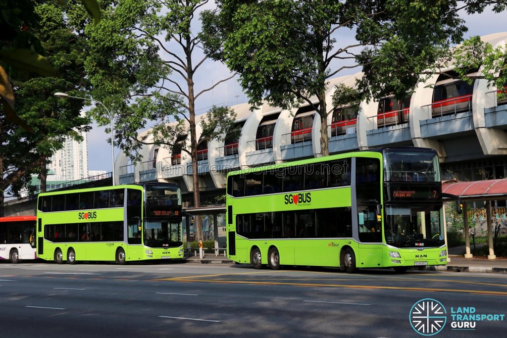 SBS Transit MAN A95 (SG5839C Service 7) & Go-Ahead MAN A95 (SG5906S Service 12)