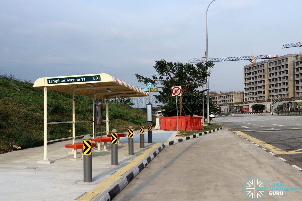 B01 Tampines Ave 11 - New bus stop for Service 68
