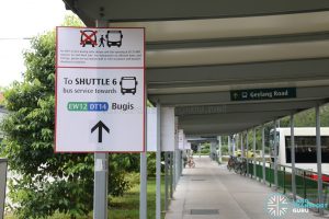 Shuttle 6 Direction Signs at Kallang