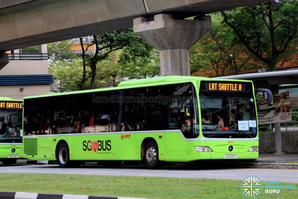 LRT Shuttle A: SMRT Buses Mercedes-Benz Citaro (SG1021X)
