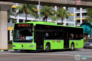 LRT Shuttle A: SMRT Buses Mercedes-Benz Citaro (SG1027E)