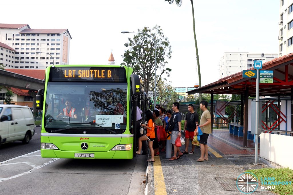 LRT Shuttle B: SMRT Buses Mercedes-Benz Citaro (SG1134D)