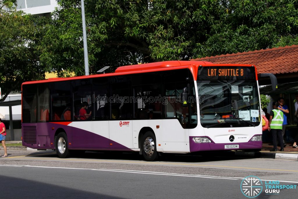 LRT Shuttle B: SMRT Buses Mercedes-Benz Citaro (SG1220M)