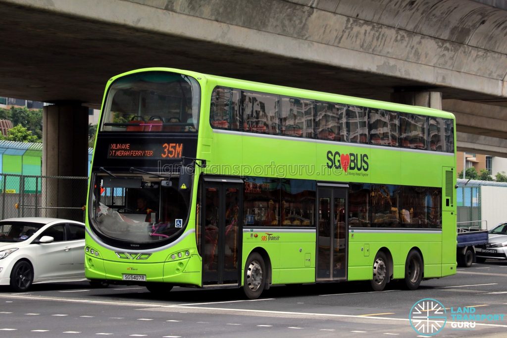 Service 35M: SBS Transit Volvo B9TL Wright (SG5407R)