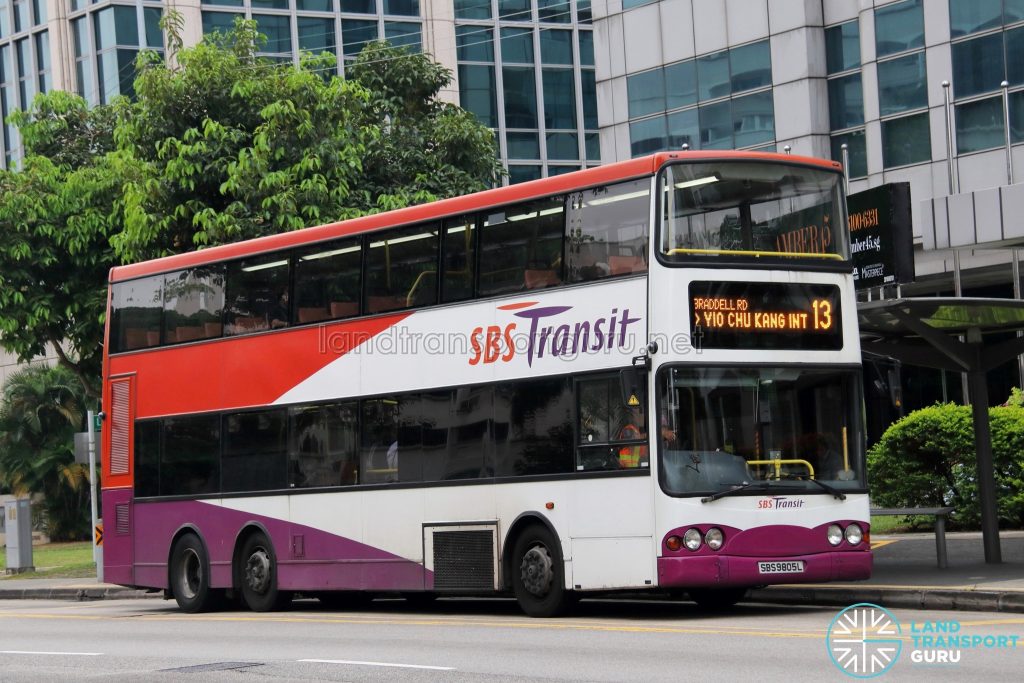 Service 13 - SBS Transit Volvo B10TL (SBS9805L)