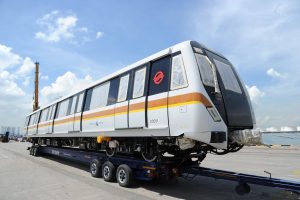 CT251 train delivered to Singapore (Photo: LTA)