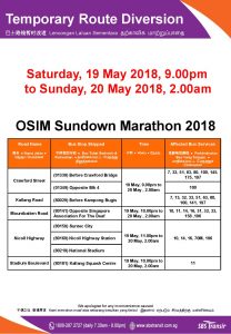 SBS Transit Poster for OSIM Sundown Marathon 2018