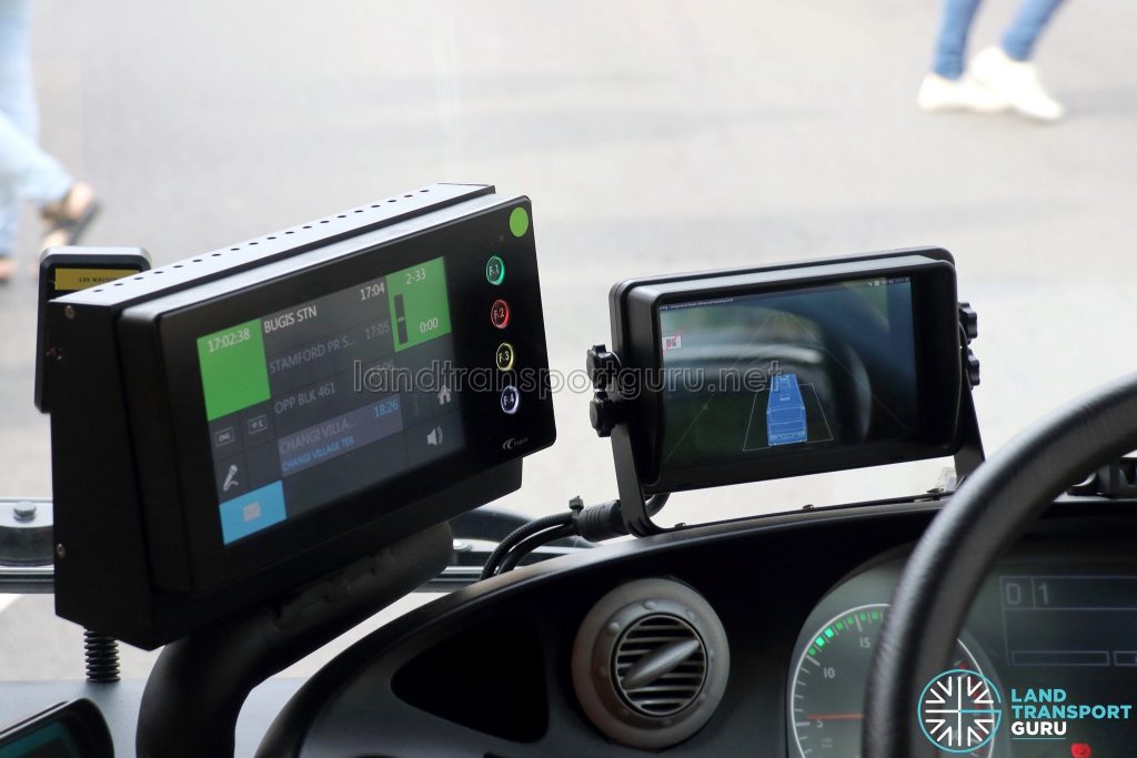 DriveSafe: Driver Display mounted next to Trapeze CFMS