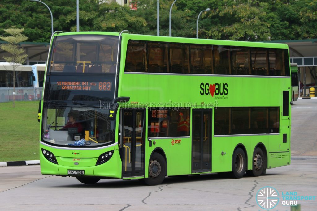 SMRT Alexander Dennis Enviro500 MMC (SG5705E) - Service 883