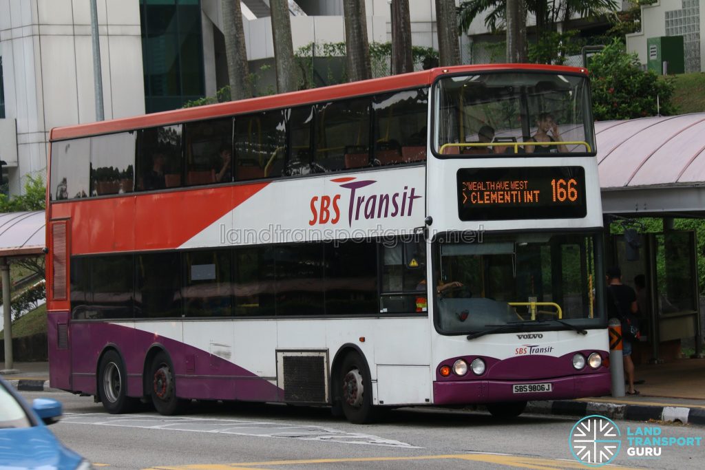 Service 166 - SBS Transit Volvo B10TL (SBS9806J)