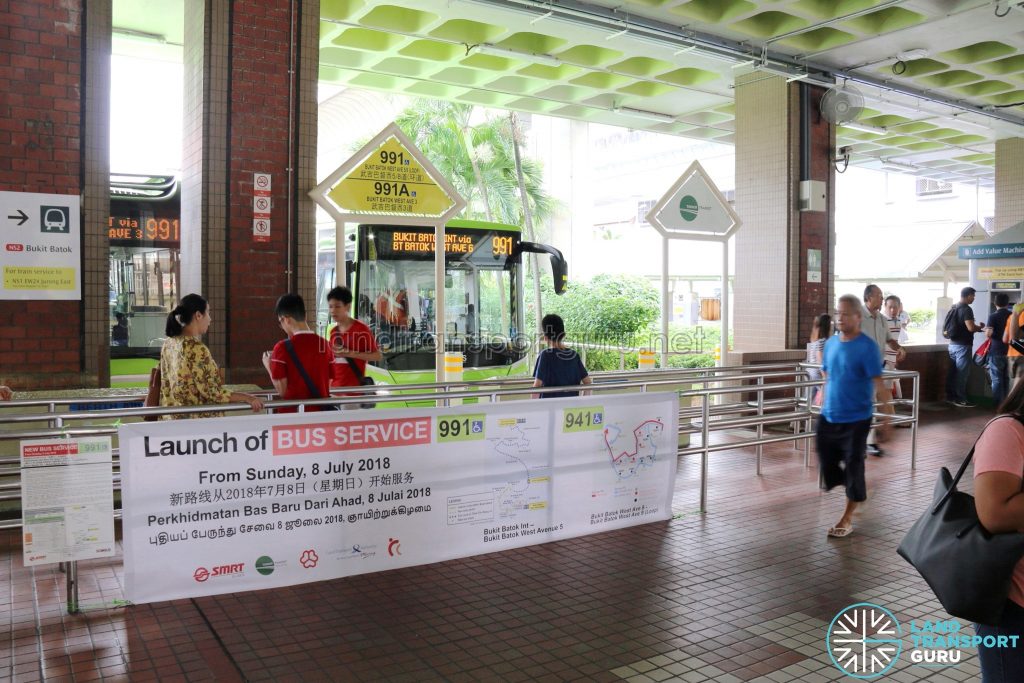 Service 991 Berth at Bukit Batok Bus Interchange