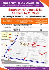 SBS Transit Poster for Ayer Rajah National Day Street Party 2018