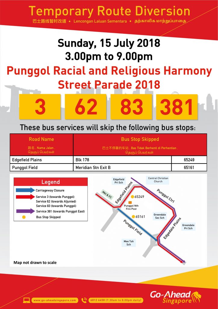 Go-Ahead Singapore Poster for Punggol Racial and Religious Harmony Street Parade 2018