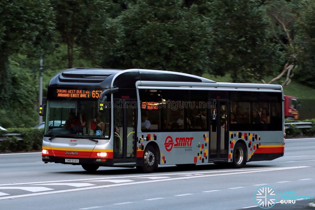 City Direct 657 - SMRT Buses MAN A22 (SMB1614H)
