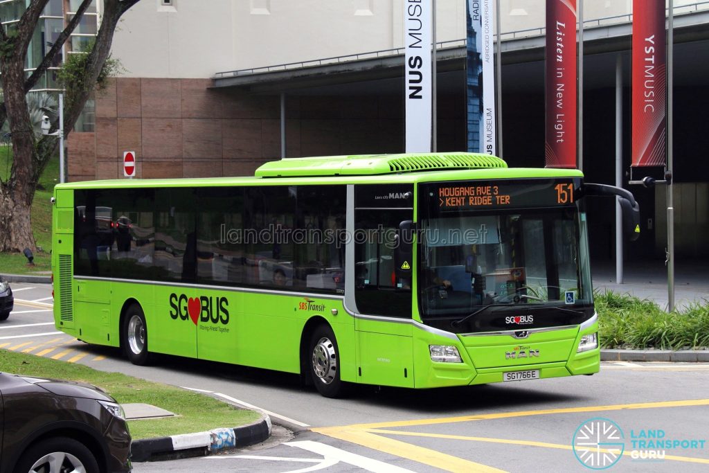 Service 151 - SBS Transit MAN A22 Euro 6 (SG1766E)