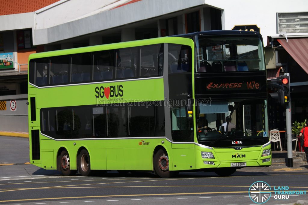 Service 147e - SBS Transit MAN Lion's City DD A95 (SG5898G)