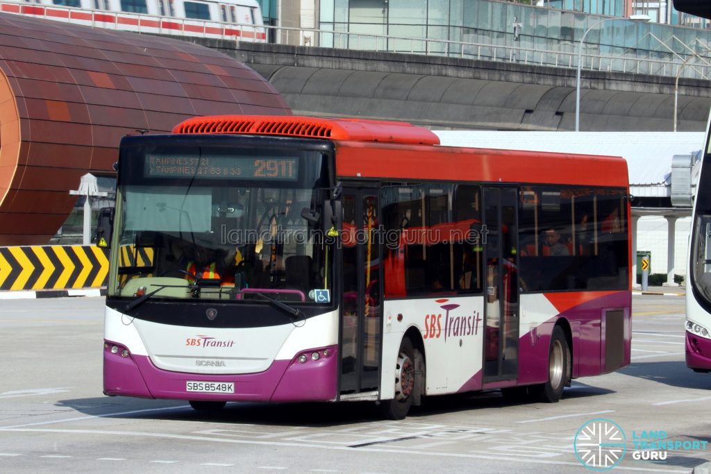 Service 291T - SBS Transit Scania K230UB Euro IV (SBS8548K)