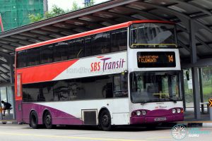 Service 14 - SBS Transit Volvo B10TL (SBS9826B)
