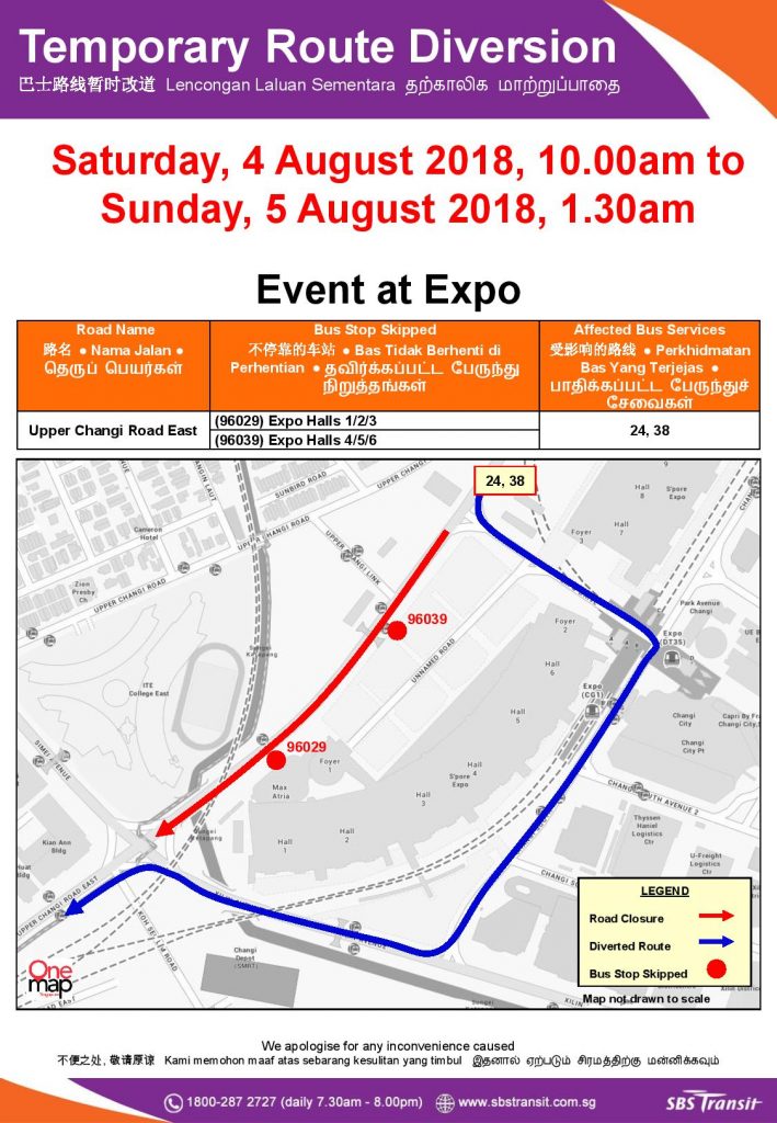 SBS Transit Poster for Event at Expo (Aug 2018)