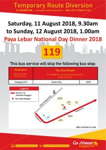Go-Ahead Singapore Poster for Paya Lebar National Day Dinner 2018