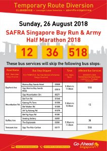 Go-Ahead Singapore Poster for SAFRA Singapore Bay Run & Army Half Marathon 2018