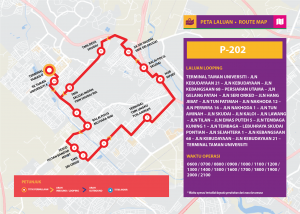Bas Muafakat Johor P202 - Route Map
