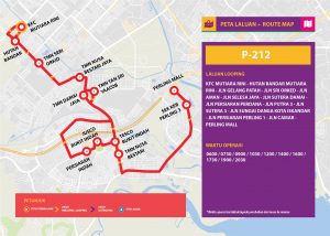 Bas Muafakat Johor P212 - Route Map