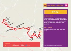 Bas Muafakat Johor P412- Route Map