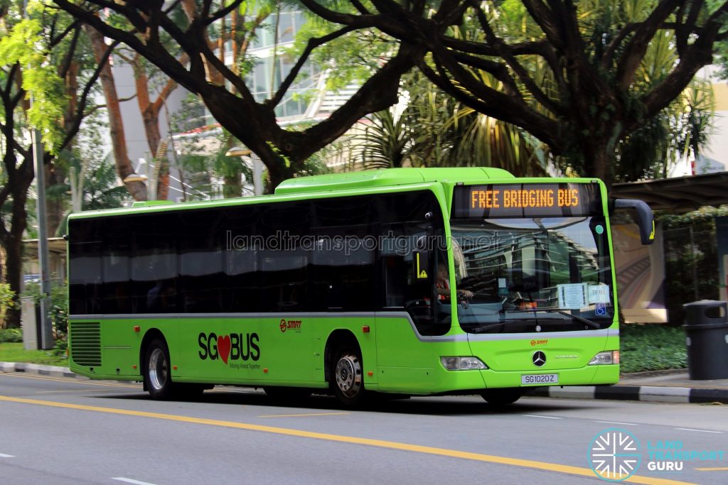 Free Bridging Bus (EWL) - SMRT Buses Task Force 50 Mercedes-Benz Citaro (SG1020Z)